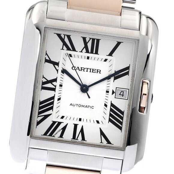 CARTIER Tank AnglaiseXL W5310006 Date 2 tone Automatic Men's Watch_898684 - Picture 1 of 6